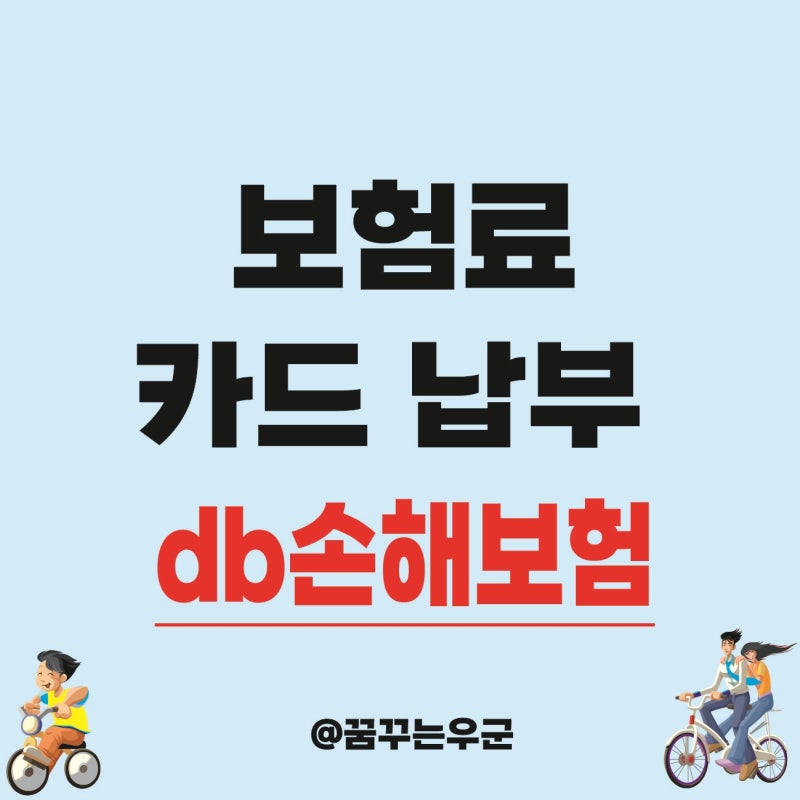 보험료 카드 납부 방법 ft. db손해보험