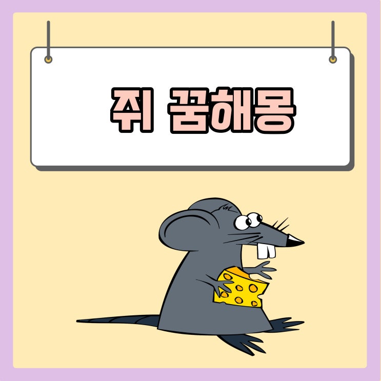  쥐꿈 -쥐 관련된 꿈 풀이 /쥐한테 물리는꿈 해몽