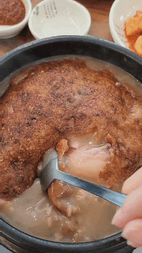 구미봉곡동맛집 1인 1풍년 압력솥에서 조리하는 유성본가누룽지삼계탕