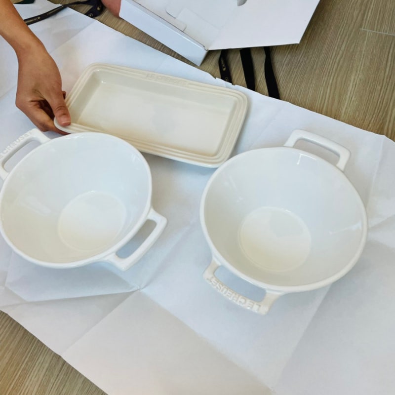 르쿠르제 북유럽 카술레 서빙볼, 직사각 접시 머랭 (신혼부부 집들이 선물 추천/르쿠르제 면....