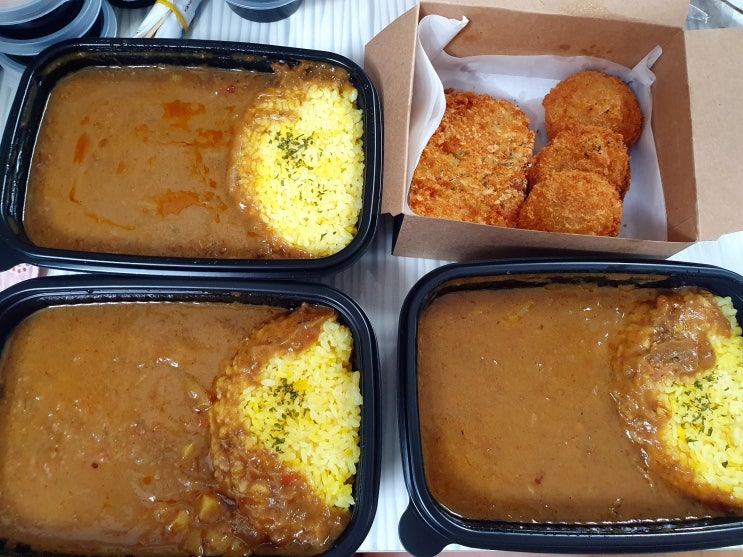  명일역 맛집 배달 카레섬소바다 천호 카레 강추