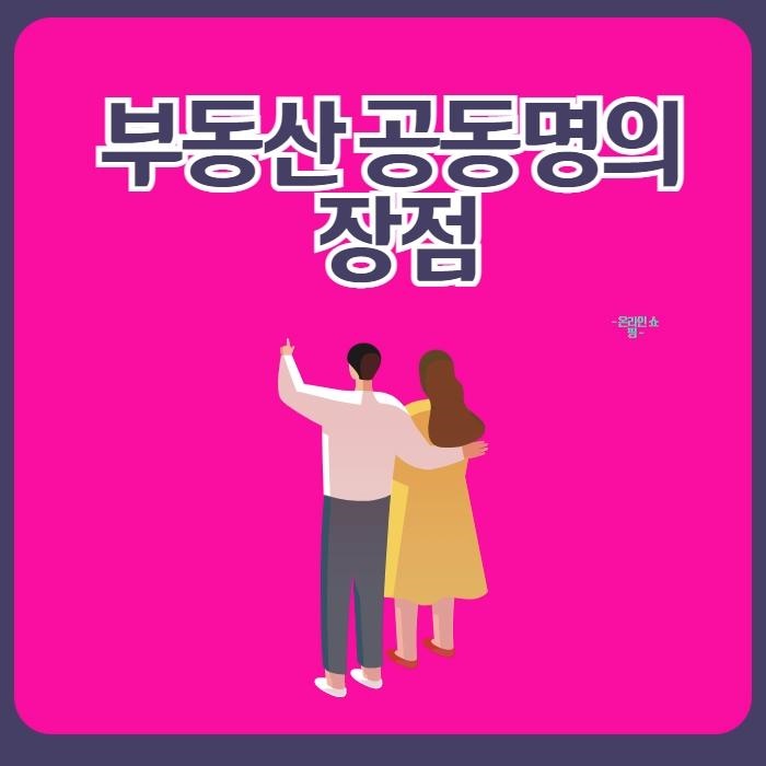 부동산 공동명의 장점