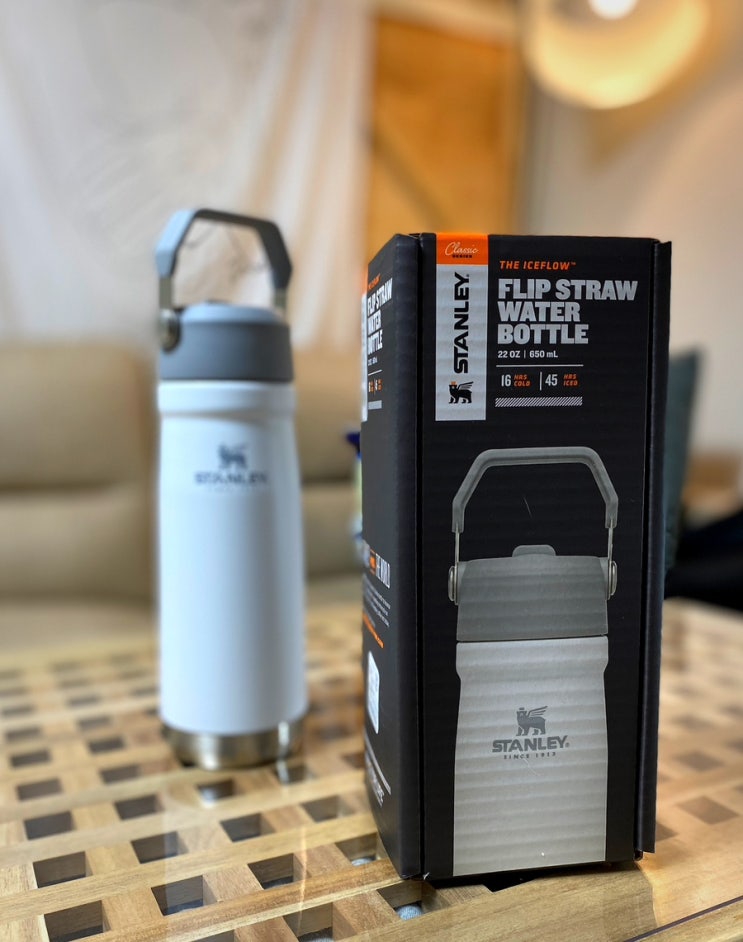  스탠리 아이스플로우 플립 스트로 텀블러 650ml 내돈내산 후기 (일체형 빨대)