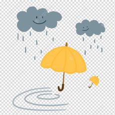  비 내리는 우산(A rainy umbrella)
