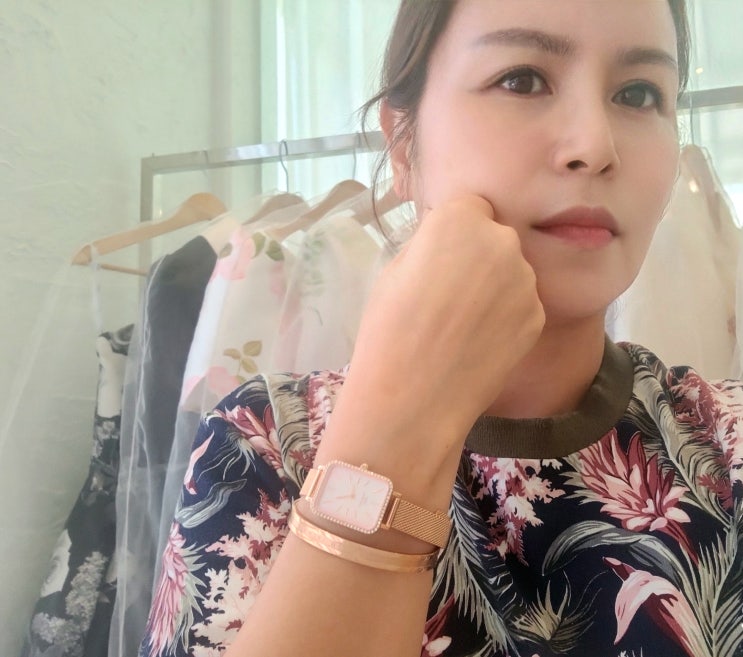  다니엘 웰링턴 여자 메탈 손목시계 팔찌 브랜드 고급져요