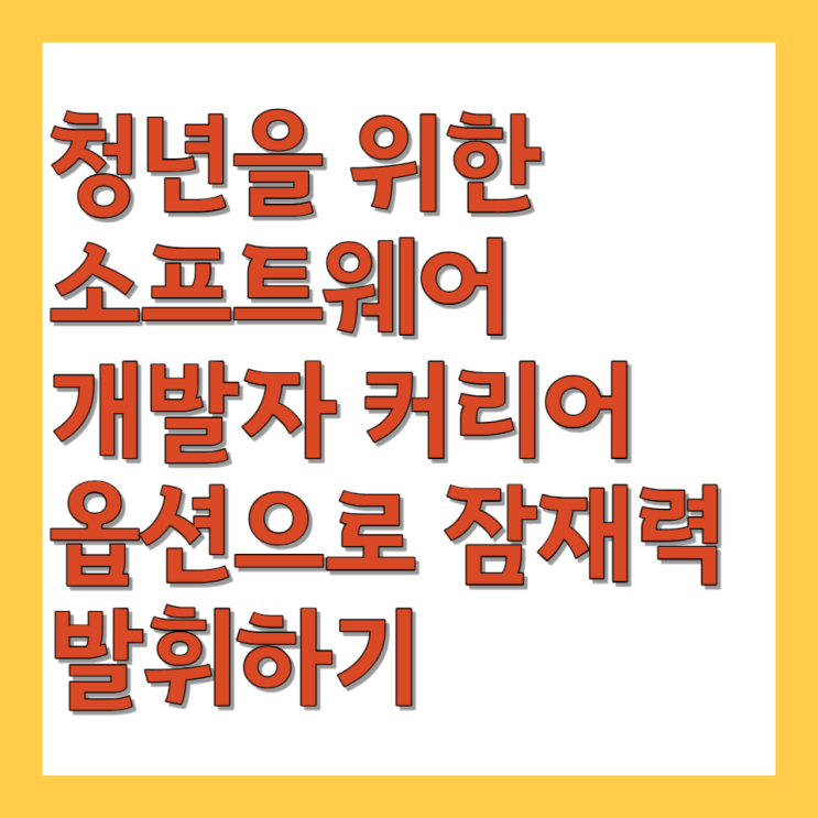  청년을 위한 소프트웨어 개발자 커리어 옵션으로 잠재력 발휘하기