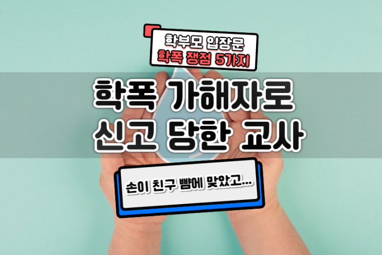  손이 친구 뺨에 맞았다, 대전교사 학부모 학폭 쟁점