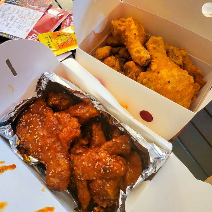  운암동맛집 아주커치킨 챔피언스필드 포장하기 좋은 치킨