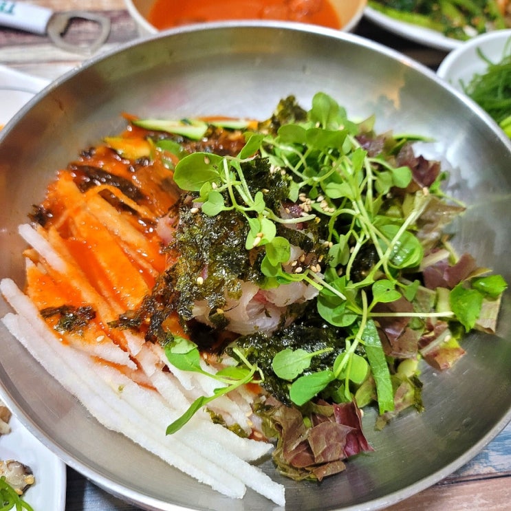  [부산 온천장] 온천장역 점심특선 물회, 회덮밥 가성비 맛집 '한울타리'