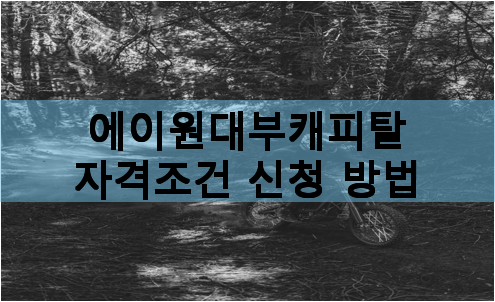 에이원대부캐피탈 자격조건 신청 방법