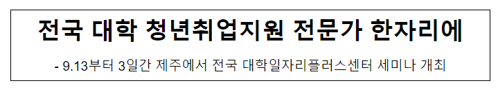 전국 대학 청년취업지원 전문가 한자리에 전국 대학 청년취업지원 전문가 한자리에