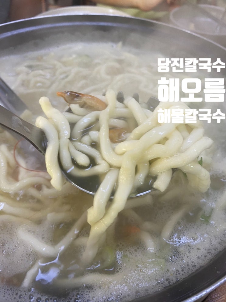  당진 칼국수 해오름해물칼국수 이거 무슨 맛이지?