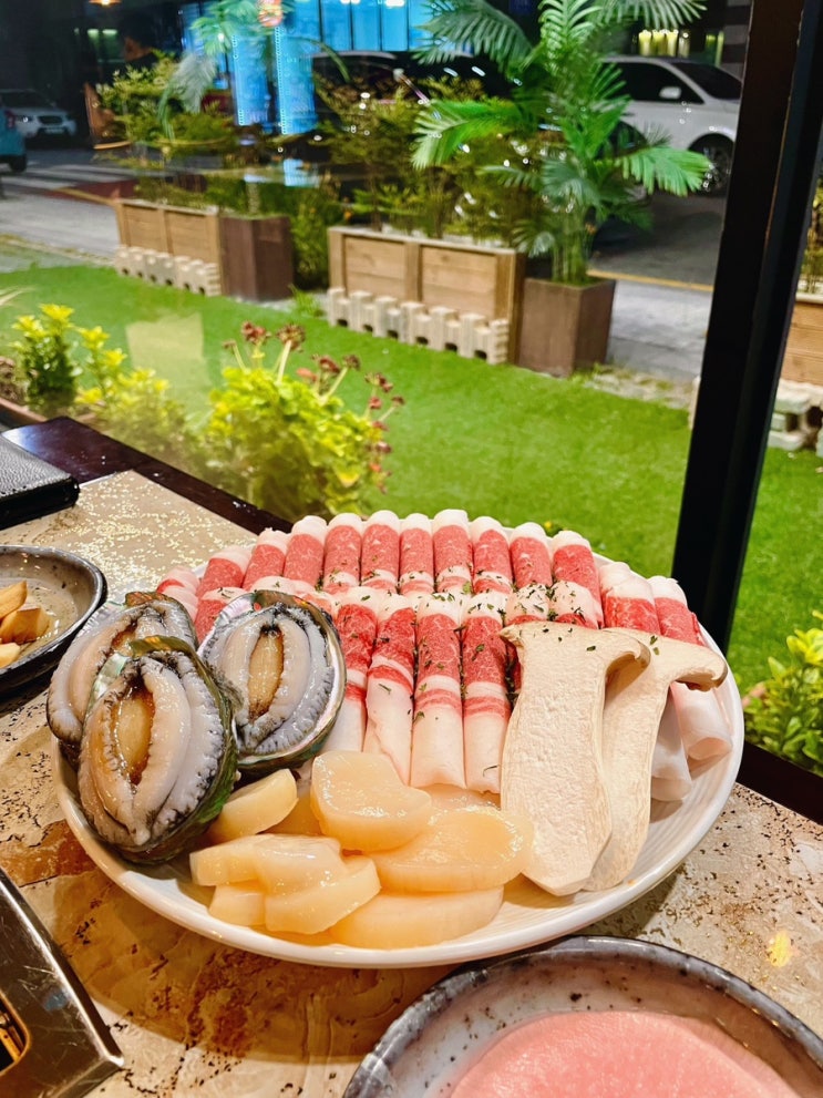  위례한우맛집 백억하누위례점:) 한우전복삼합으로 몸보신하기