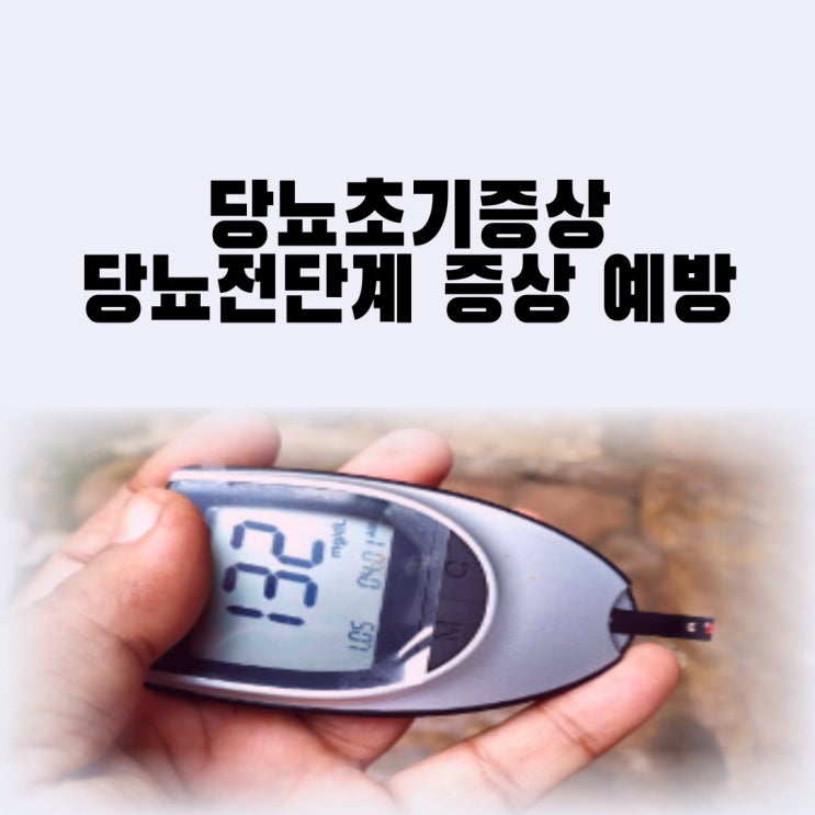  당뇨초기증상 당뇨전단계 증상 예방