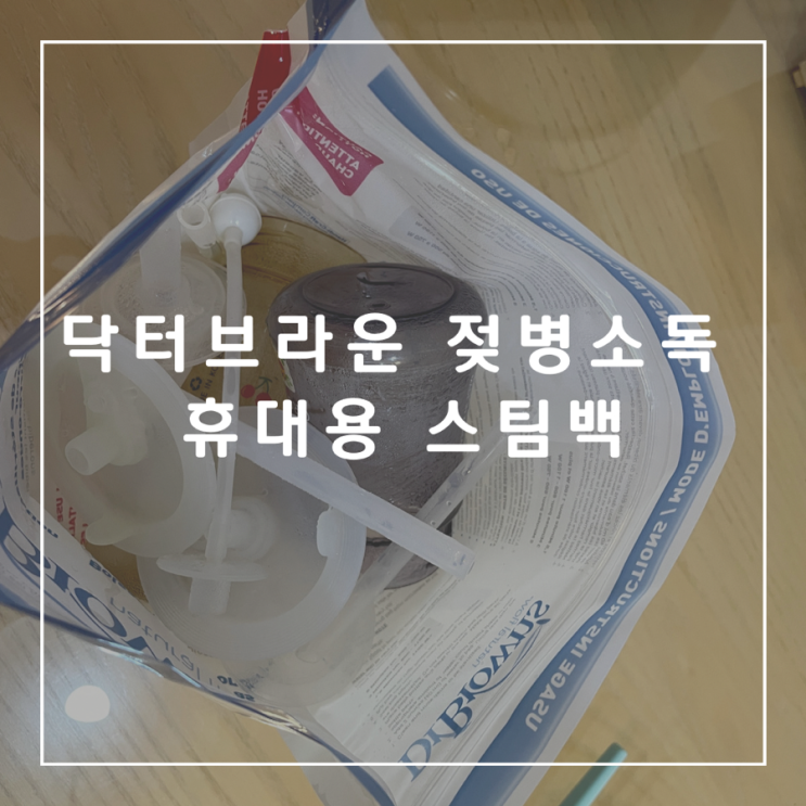  닥터브라운 스팀백, 여행필수품, 전자레인지 사용가능, 신생아 젖병소독 스팀백