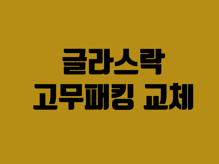 글라스락 고무패킹, 실리콘 패킹 교체. 곰팡이 오염
