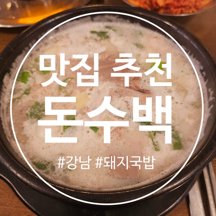 강남 돼지국밥 맛집 추천 :: 돈수백