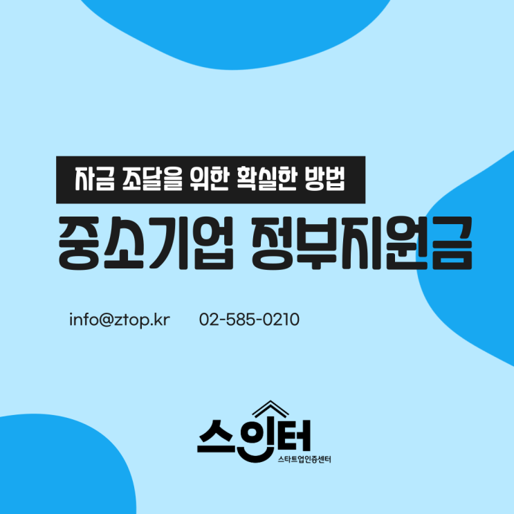  자금 조달을 위한 확실한 방법, 중소기업 정부지원금,