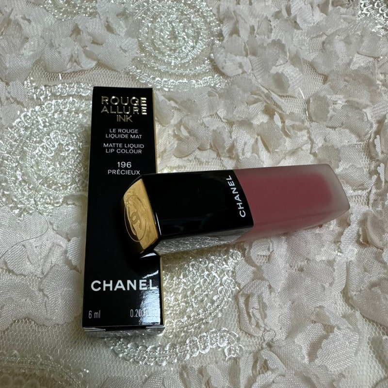 [CHANEL]샤넬 루즈 알뤼르 잉크 리퀴드 마뜨196호 프레씨외 틴트_핑크MLBB_핑크 말린장미 립 추천