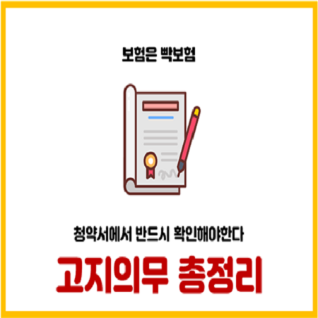  고지의무 총정리 청약할때 반드시 확인하자