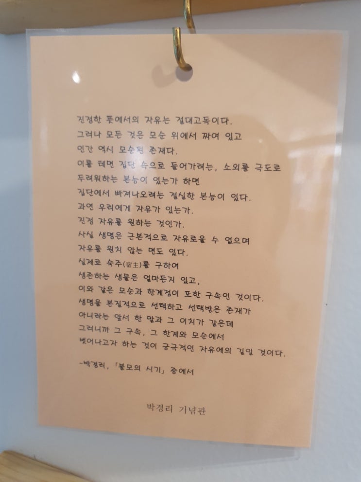 박경리의 지혜로 인생을 밝히는 좋은 말과 글