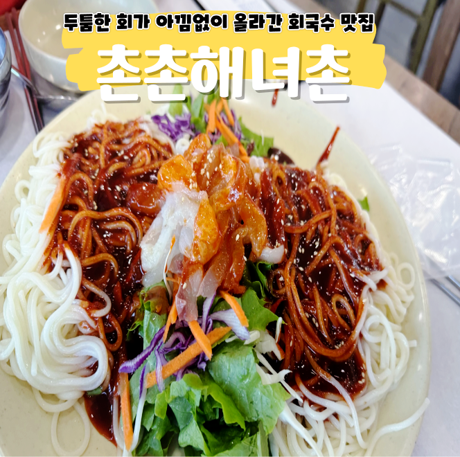 제주 구좌 촌촌해녀촌 코 박고 먹게 되는 회국수 맛집