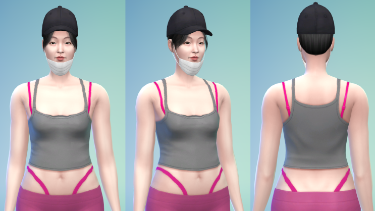 TS4 CC Item ] Acc Clothes Bralette And Panties Sleeveless Top ] 심즈 4 액세서리 브라렛 탑 팬티 민소매티셔츠 배포 ]