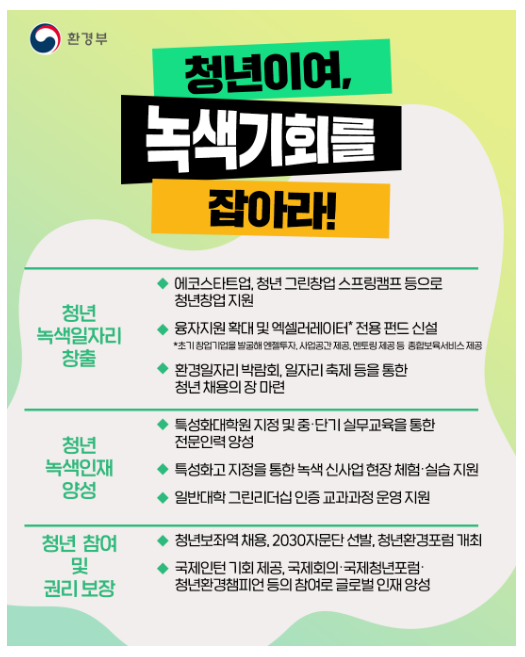 청년이여 녹색기회를 잡아라 청년이여 녹색기회를 잡아라