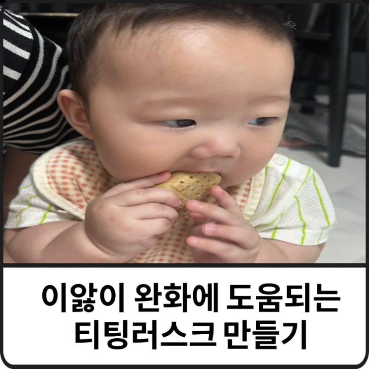 [아기간식]요리초보맘도 가능한 초간단레시피/‘티딩러스크’/6개월아기간식/이앓이완화에 도움/치발기대용