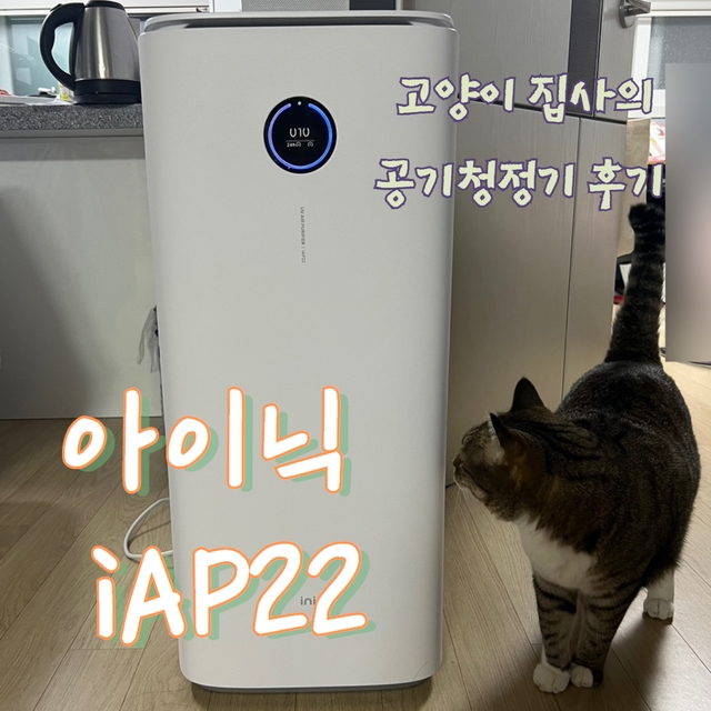 고양이 집사의 공기청정기 사용 후기, 반영구적인 펫필터가 있는 아이닉 iAP22