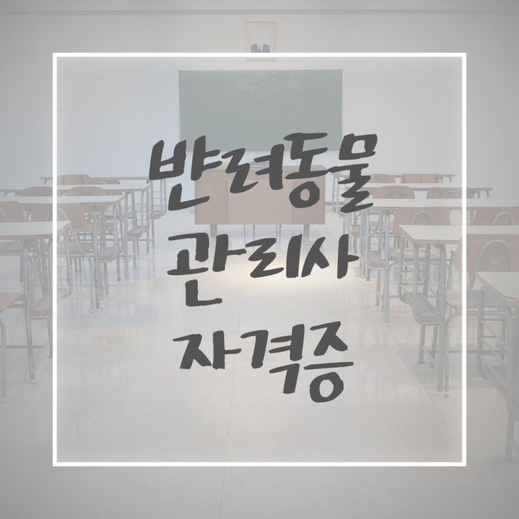  반려동물 관리사 1급 자격증 이것만 보세요 .