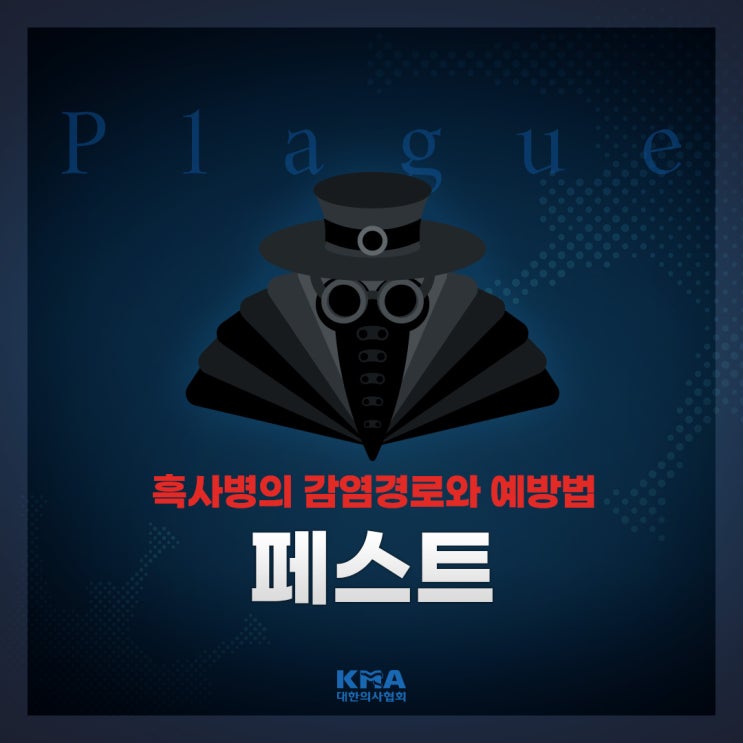  흑사병으로 알려진 1급감염병 페스트의 감염 방지를 위한 예방 필요