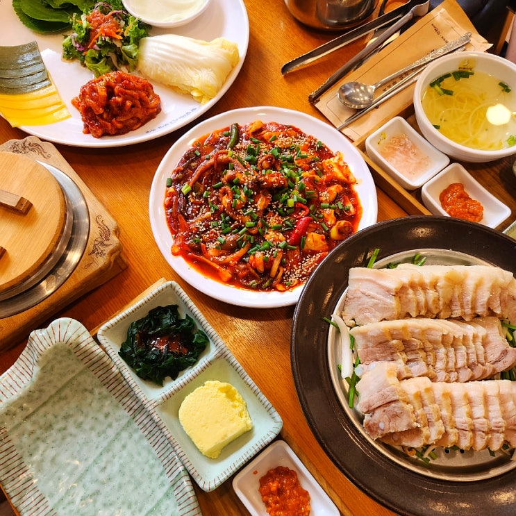  남영동맛집 원할머니보쌈족발 신메뉴 불맛낙지원쌈 완벽조합