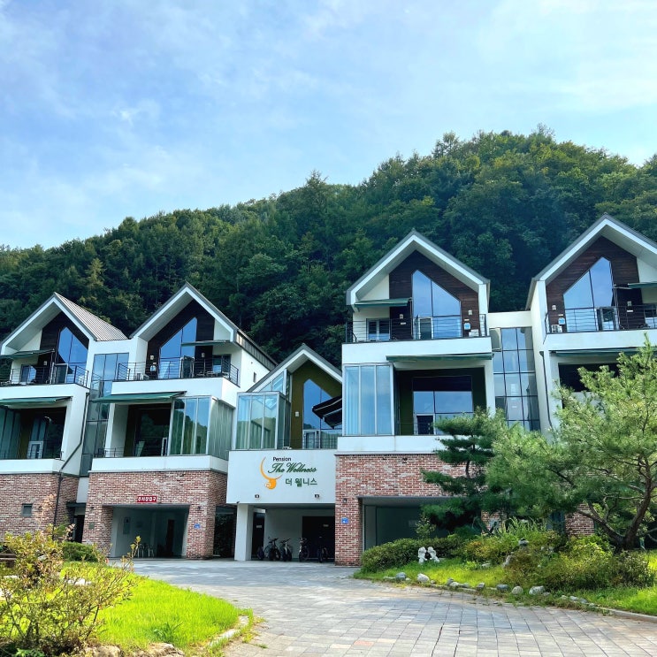  가평풀빌라 더웰니스 주차장 개별바베큐 야외수영장