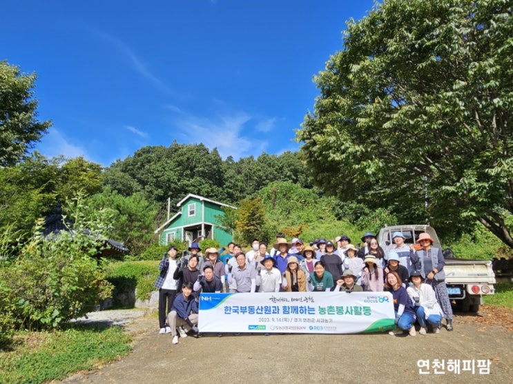  연천호랑이배꼽마을 농협중앙회와 한국부동산원이 함께하는 농촌봉사활동