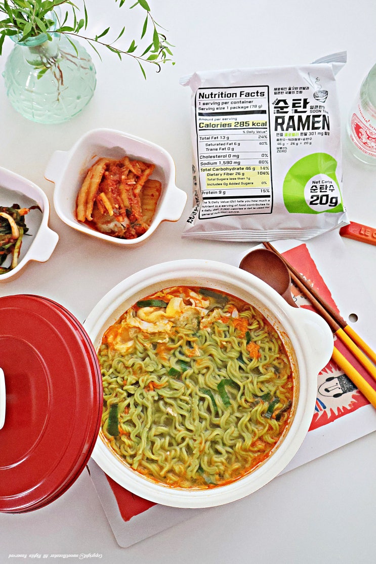  다이어트 저탄수 식단라면 순탄라면으로 맛있게