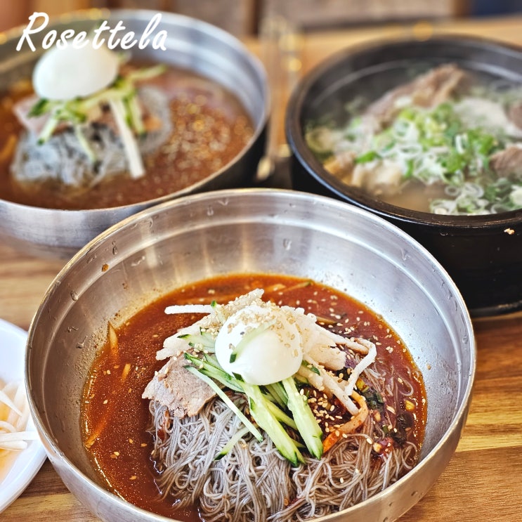 하남냉면 갈비탕 주차 편한 자가제면 맛집 하남면옥