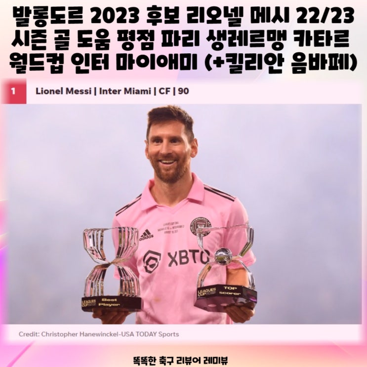 발롱도르 2023 후보 리오넬 메시 22/23 시즌 골 도움 평점 파리 생제르맹 카타르 월드컵 인터 마이애미 (+킬리안 음바페) 발롱도르 2023 후보 리오넬 메시 22/23 시즌 골 도움 평점 파리 생제르맹 카타르 월드컵 인터 마이애미 (+킬리안 음바페)