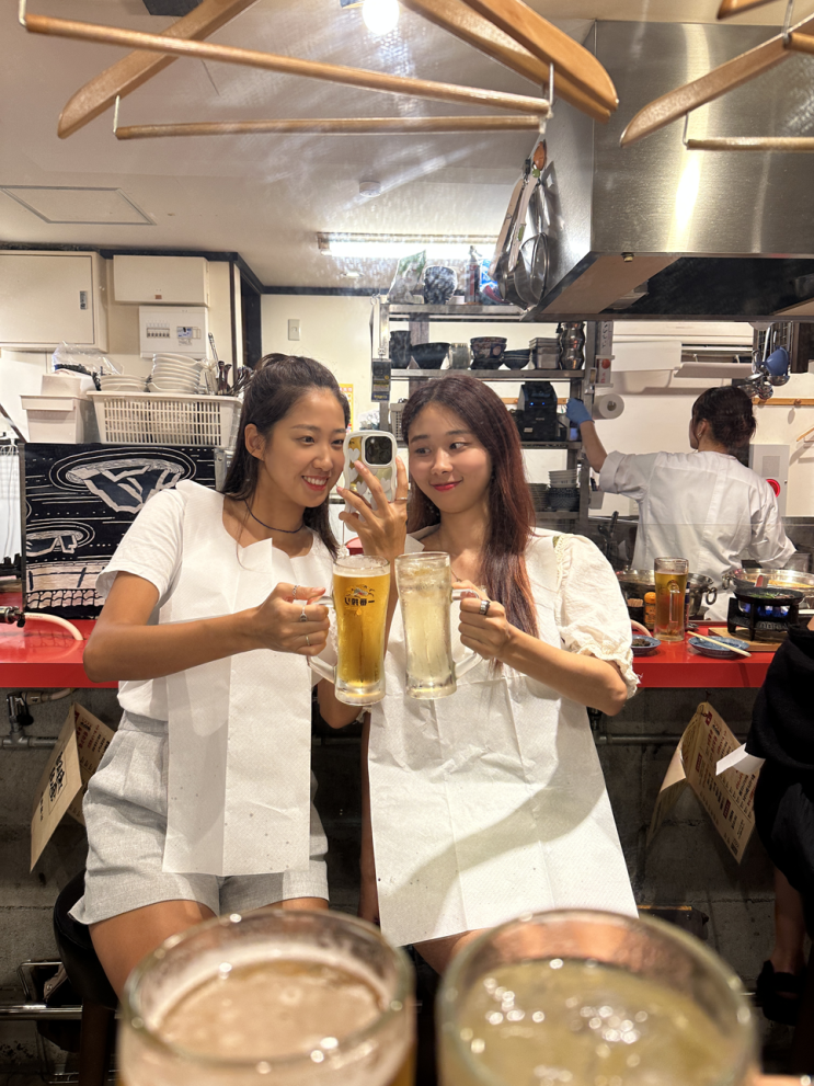 오사카 신사이바시 술집 니쿠나베 카메다, 매운음식 & 1리터하이볼 꿀조합!