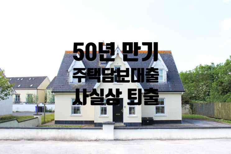  50년 만기 주담대, 일반형 특례보금자리론 퇴출 : 50년 만기 대출은 DSR 규제의 우회 수단