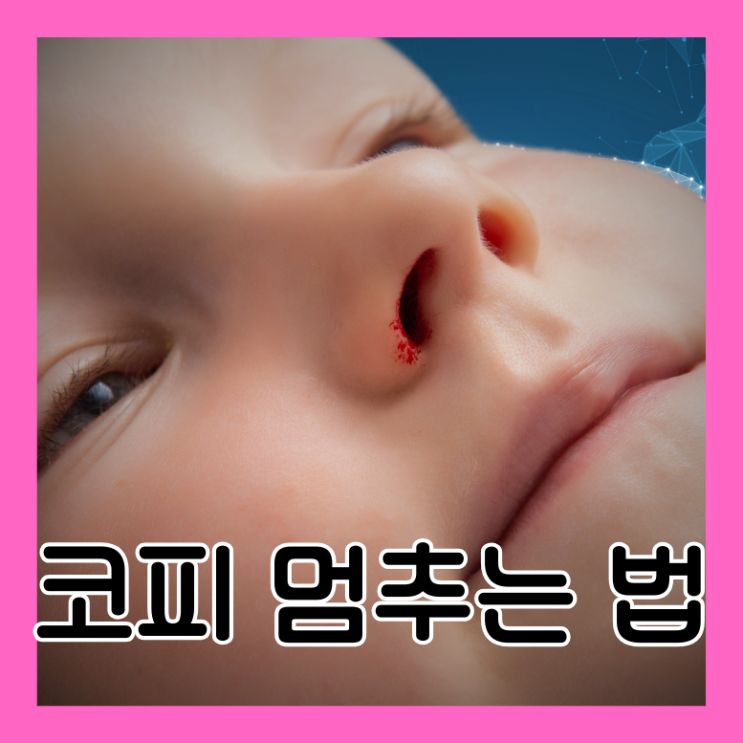  코피 멈추는 법 자주 나는 이유 멈추지 않을 때