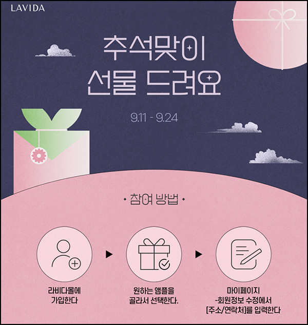 라비다몰 코리아나 화장품 셀코어앰플 무료샘플(무배)신규가입