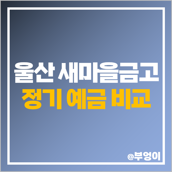울산 새마을금고 정기 예금 금리 이자 비교 높은 단기 고금리 특판 추천 울산 새마을금고 정기 예금 금리 이자 비교 높은 단기 고금리 특판 추천