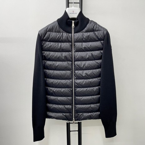  [오늘출발] 23SS MONCLER 몽클레어 니트 패딩 집업 블랙 여성용