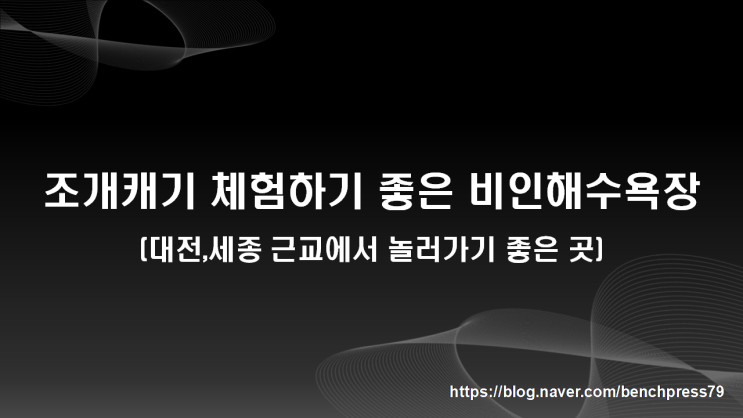  조개캐기 체험하기 좋은 비인해수욕장