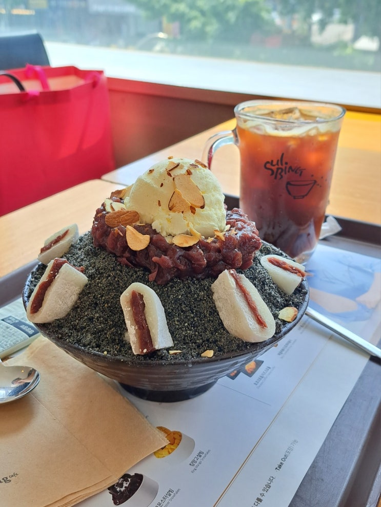  수원시청역 카페, 설빙 빙수 흑임자찰떡설빙으로 더위 뿌순날