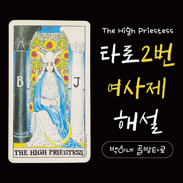 [타로독학] 타로2번 고위 여사제(The High Priestess)카드 해설