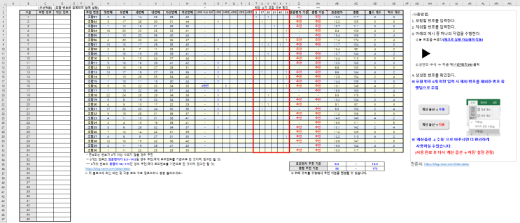 로또 번호 랜덤 생성기 최신화(특정 숫자 포함 여부 확인 기능 추가)