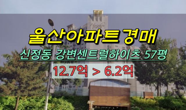  울산시아파트 경매 신정동 강변센트럴하이츠 57평