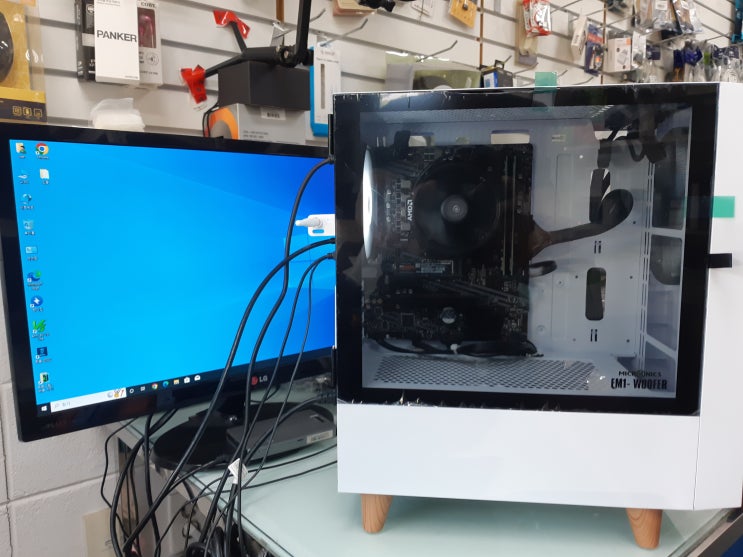  춘의동 조립컴퓨터 라이젠 5600G 내장그래픽 사무실 업무용PC 화이트 케이스